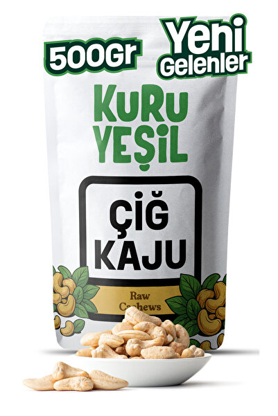 Kuru Yeşil Çiğ Kaju 1 Kg – İri Tane Tuzsuz Katkısız Doğal Vegan Kuruyemiş