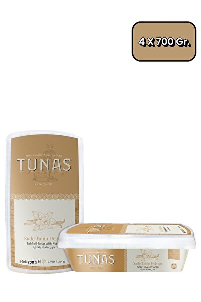 Tunas 4 Pieces of Plain Tahini Halva (4X700=2800 Gr)