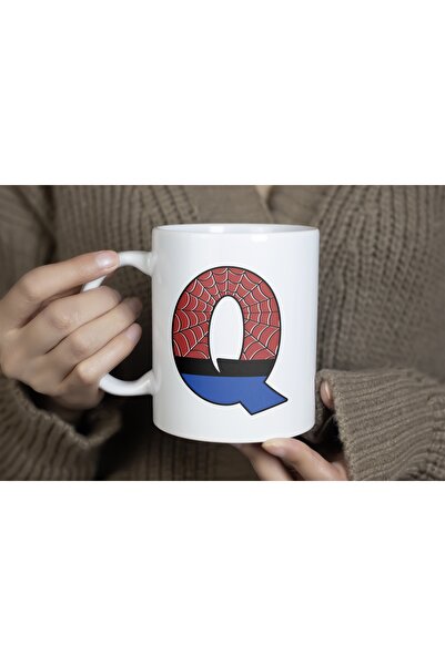 Beramussa كوب سبايدر مان بحرف Q، كوب بنمط سبايدر مان كهدية، كوب عيد ميلاد