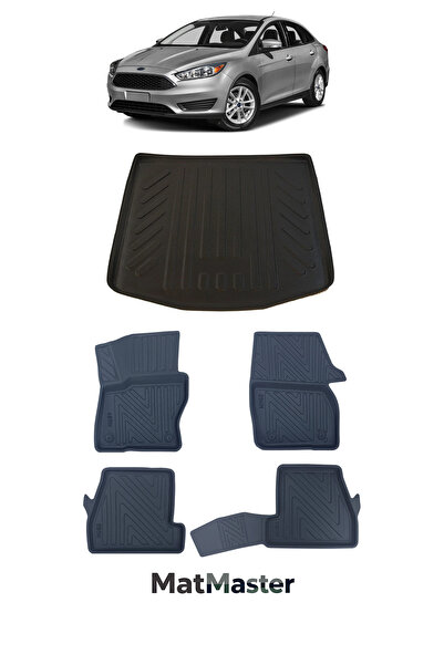 MatMaster Ford Focus 2017 Model 5D Premium Ekstra Havuzlu Paspas Ve Bagaj Hav...