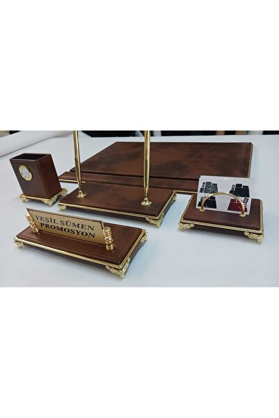 Yeşilsümen BULUT KAHVE VE GOLD AYAKLI İSİMLİKLİ SET