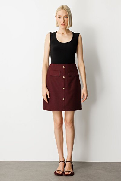 Ekol Mini Skirt with Ornamental Buttons