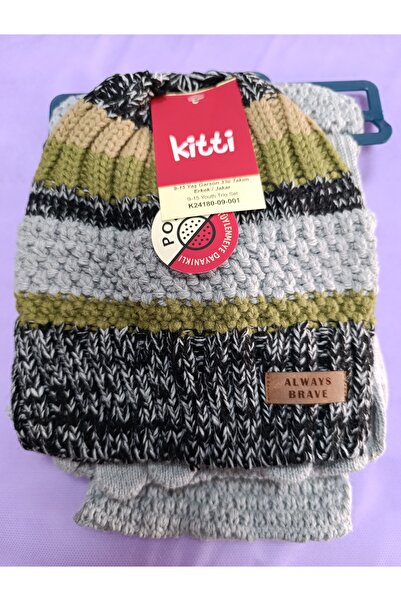 Kitti Scarf, Hat, Gloves 3-Piece Set for Ages 9-15 with Fleece Lining