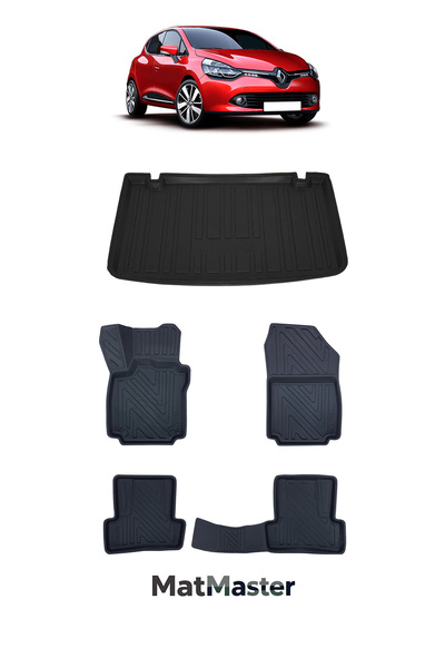 MatMaster Renault Clio 4 2018 Model 5D Premium Ekstra Havuzlu Paspas Ve Bagaj...