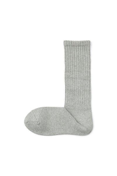 Muji Right Angle Loose Top Rib Socks
