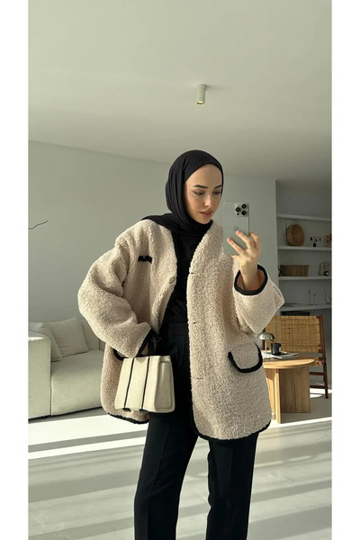 My Blog Kamienna taśma z detalami Kurtka z marszczeniami - 7397