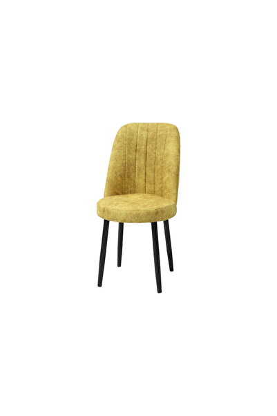 ARTA DOOR Set of 2 Cronos Chairs Yellow, Chair, Black Leg, HORECA - Living, Dining, Kitchen, Textile Material