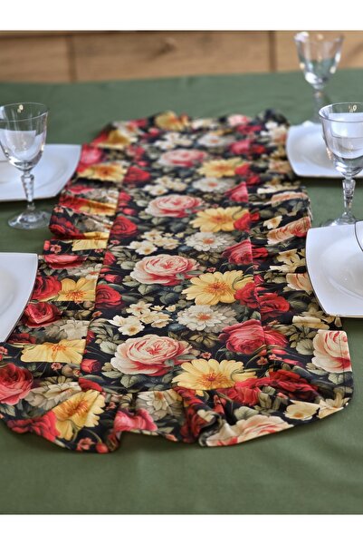 Angels' Collection Vintage Ruffled Runner Floral