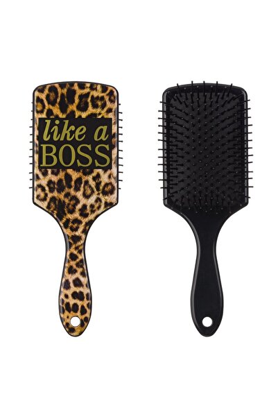 OEM Perie Par Plata Patrata Neagra cu Model Animal Print