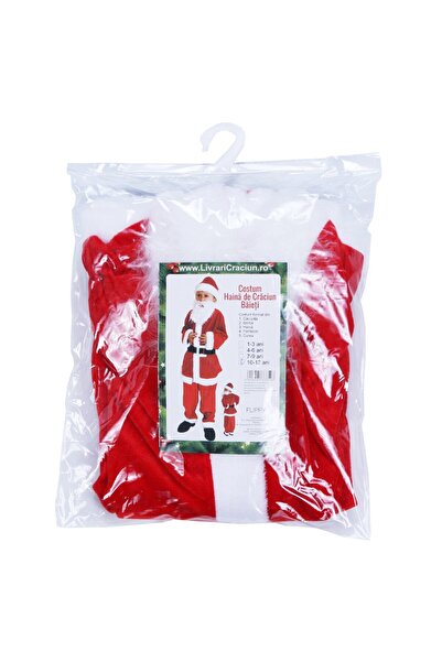 Flippy ® Santa Claus Costume for Boys, 10-12 years, 5 pieces, Velvet