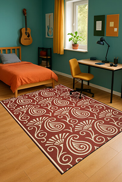 Rugs Modern Halı MOSSO Παραδοσιακό Μοτίβο με Σχέδια, Υφαντή Βάση, Vintage Δια...