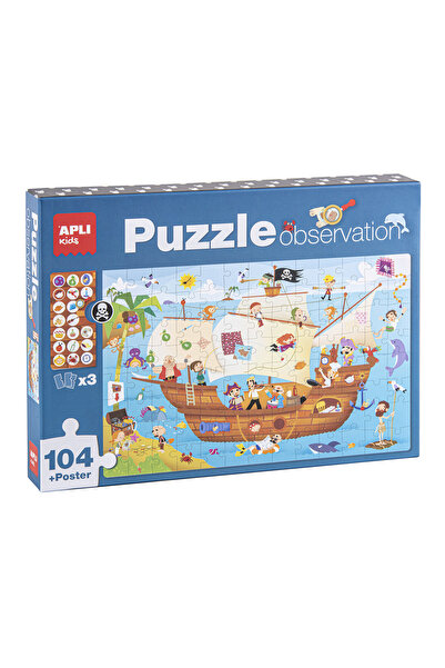 Apli Kids APLI Pirate Ship Observation Puzzle, 104 pieces
