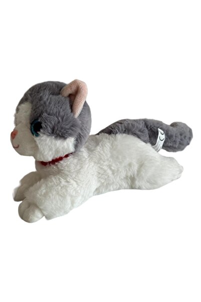 TRUST STORE Sesli Yatan Miyavlayan 25 cm Peluş Kedi Oyuncak