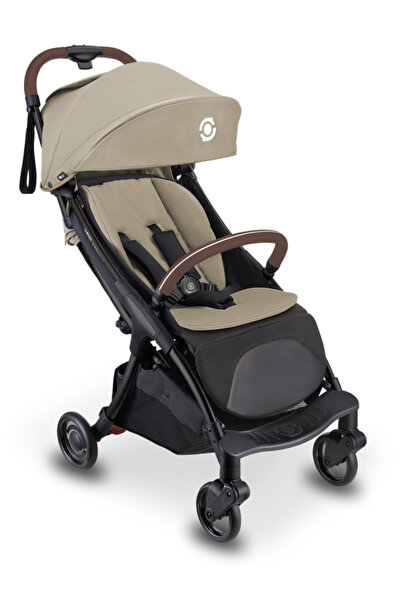 Globber Stroll Lite Portable Foldable Scooter Stroller – Lightweight Adjustable Kids Ride On – Sand