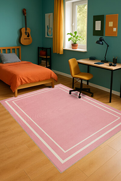 Rugs Modern Halı MOSSO Çift Şerit Desenli Dokuma Taban Vintage Dekoratif Halı...