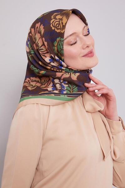 Levidor K.Beige Rose Pattern Aura Scarf