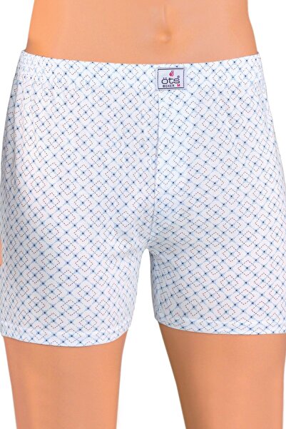 Öts Мъжки боксерки с мотив, закопчаващи се с копчета (100% памук)