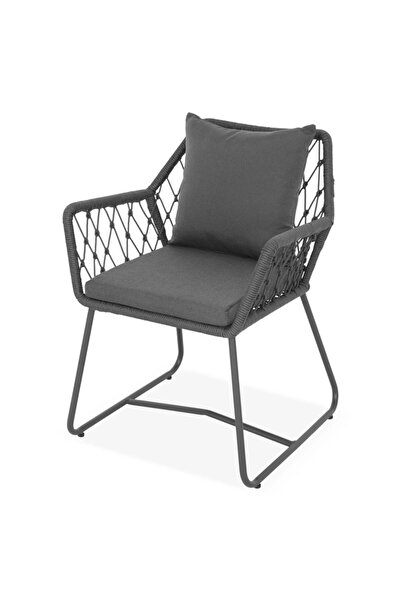 Maison Mex Garden/terrace chair, ELLISSE, L.65 l.70 H.60 cm, black/grey