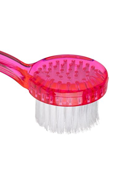 OEM Pink Facial Cleansing Brush with Transparent Cover 13.5cm