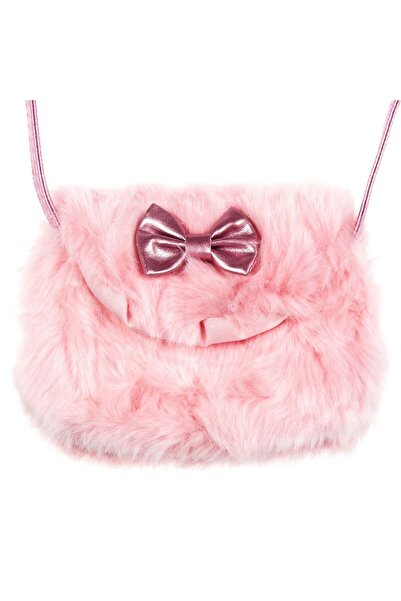 OEM Geanta Roz cu Blana Artificiala Funda pentru Copii 17cm