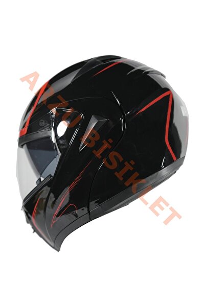 motobisikletim Çene Açılır Vizörlü Kask