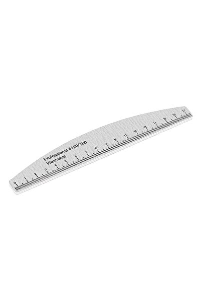 OEM Silver Curved Nail File with Ruler 180/120