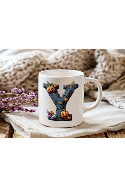 Beramussa كوب بمفهوم الهالوين على شكل حرف Y - هدية الهالوين - شبكة عنكبوت شبح...