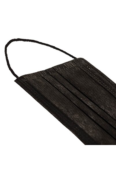 OEM Black Disposable Protective Mask with 3 Layers - 10pcs