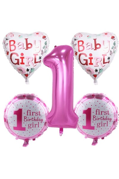 Baloane Vesele Set Aniversar Baby Girl SET248