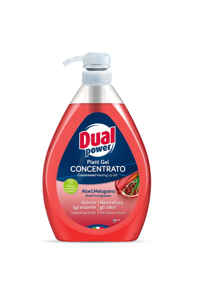 Dual Power Concentrated Dishwashing Detergent with Aloe and Pomegranate 1000 ml
