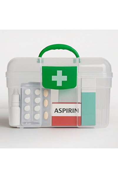 OEM Transparent Medicine Storage Box with Shelf 21.2x14.7x13.1cm