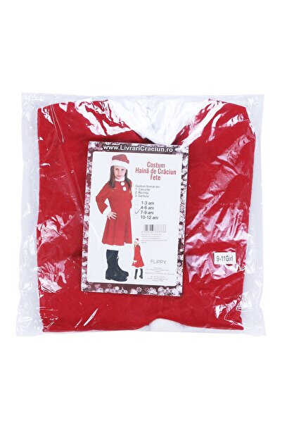 Flippy ® Santa Claus Costume for Girls, 7-9 years, 3 pieces, Polar
