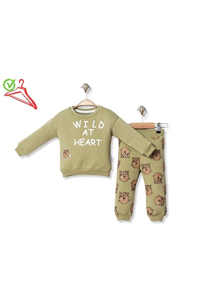 Atabay Kids Atabay 240-10-25 Boy's Set Wild at Heart Printed 3-Ply Shirt 6/18 Months