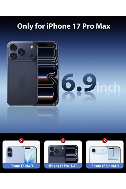 CaseHub iPhone 17 Pro Max Kılıf İçi Kadife Ekran ve Kamera Yükseltili Lansman Silikon Kapak Lacivert Abis