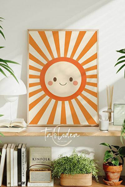 tablodea Μινιμαλιστική διακόσμηση βρεφικού δωματίου με ηλιακό σχέδιο, ζωγραφι...