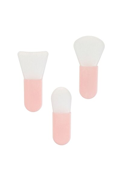 OEM Mini Spatula Brush Pink White for Face Mask 6cm - 3pcs