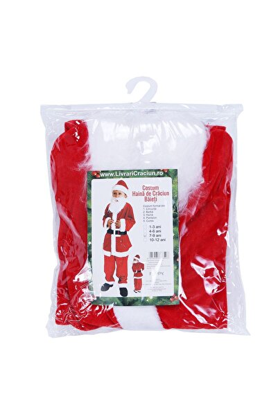 Flippy ® Santa Claus Costume for Boys, 7-9 years, 5 pieces, Velvet
