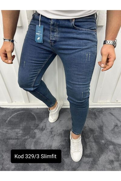 ORVIO Group Men's Trousers Skinny Fit Lycra