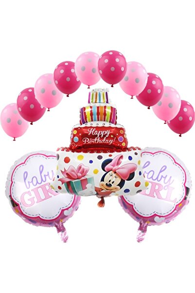 Baloane Vesele Set Baloane Baby Girl Minnie&Mickey SET250