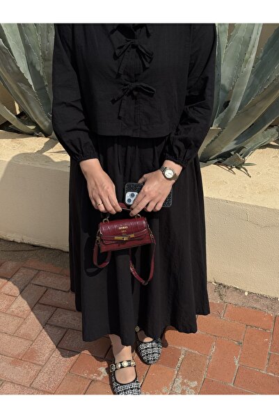 KE DESIGN Fiyonk Bağlamalı Büyük Beden Etekli Takım