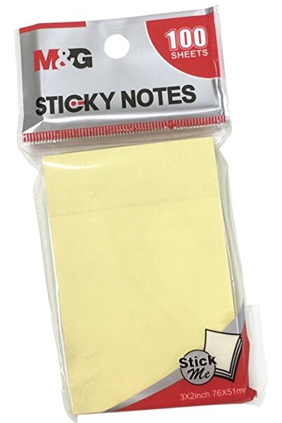 M&G Sticky notes, 76 x 51mm, yellow, 100 sheets/set,