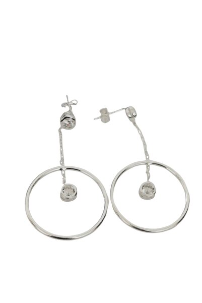 Flippy Cercei din argint 925 cu lanț și cerc 23 mm