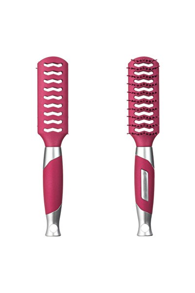 OEM Perie Par Fucsia Argintie din Plastic Plata