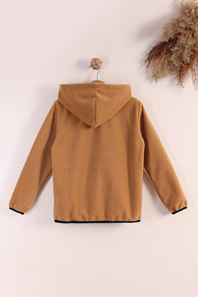 monox Παιδικό Unisex Fleece Jacket με φερμουάρ και κουκούλα με λαστιχένια μανσέτα