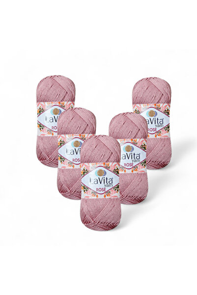 LaVita Yarn Fir pentru tricotat manual Rose 100% acrilic 500gr 5 BUCĂȚI (4134...