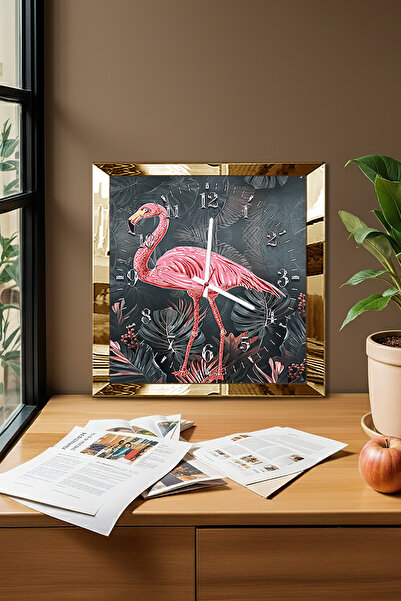 Zevahir Mobilya Dekorasyon Ceas de perete decorativ din MDF cu tematică Flami...