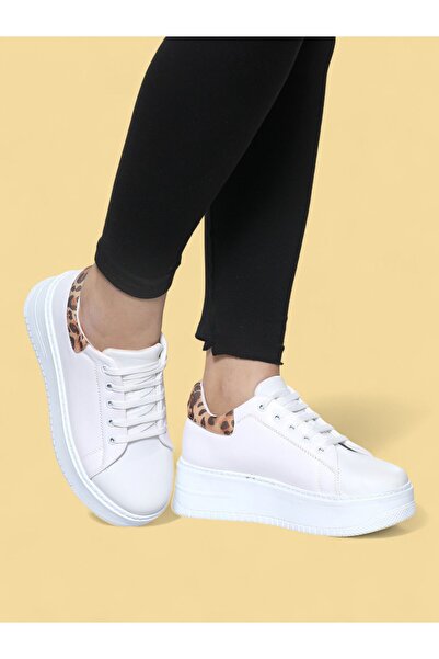 Layber Pantofi de mers zilnic pentru femei, cu detalii din piele leopard, pan...