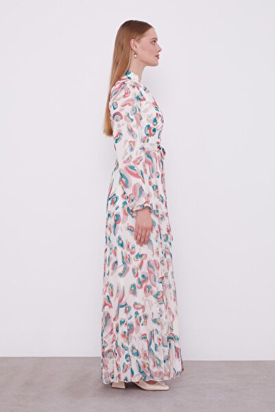 Levidor Φόρεμα με λεπτομέρεια με βολάν με ροζ χρώμα