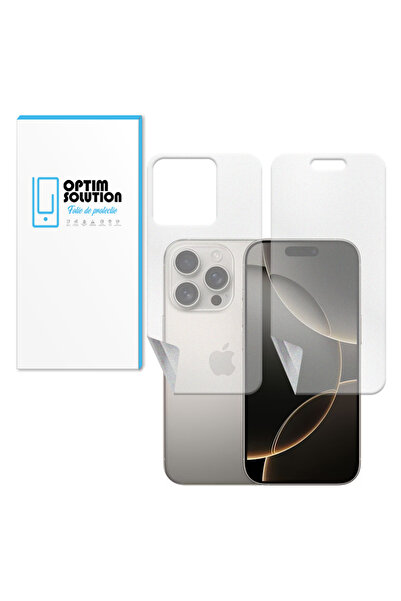 Optim Solution Ματ μεμβράνη υδρογέλης εμπρός-πίσω για Apple iPhone 16 Pro, μα...