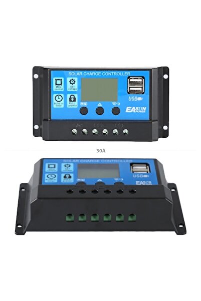 dalimag Regulator panou solar, Sodial, 30 A, USB, Negru/Albastru